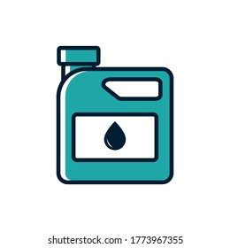Jerrycan, plantilla de vector de icono de cartucho