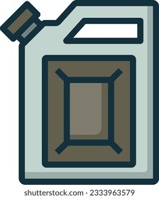 Jerrycan Color Line Icon - Single Icon, Vector