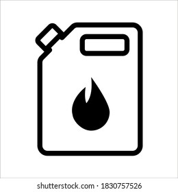 jerrycan flat icon. color editable on white background