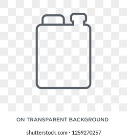 Jerrycan icon. Jerrycan design concept from  collection. Simple element vector illustration on transparent background.