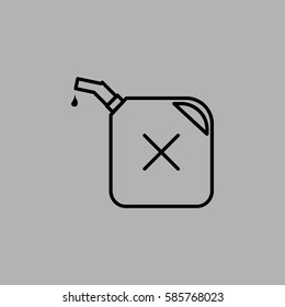 jerrycan icon. Isolated on gray background