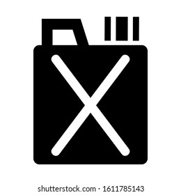 jerrycan icon isolated sign symbol vector illustration - high quality black style vector icons
