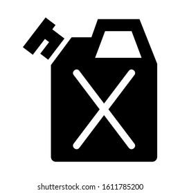 jerrycan icon isolated sign symbol vector illustration - high quality black style vector icons
