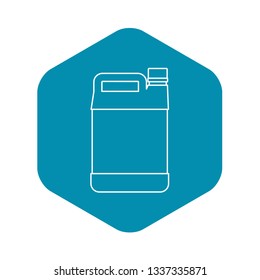 Jerrycan icon. Outline illustration of jerrycan vector icon for web