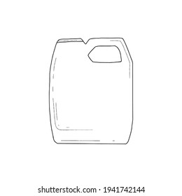 Jerrycan icon. Trendy linear Jerrycan logo concept on transparent background from Industry collection