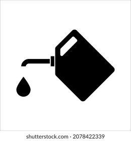 Icono de Jerrycan. Concepto de logotipo lineal Jerrycan a la moda sobre fondo blanco de la colección Industria