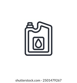 jerrycan icon. vector.Editable stroke.linear style sign for use web design,logo.Symbol illustration.