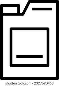 Jerrycan Line Icon - Single Icon, Vector 