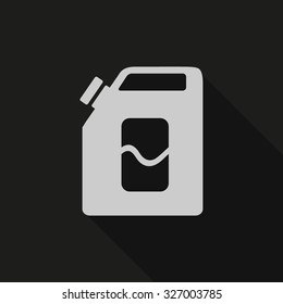 Jerrycan oil in a flat design