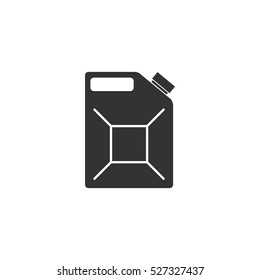Jerrycan oil icon flat. Illustration isolated vector sign symbol