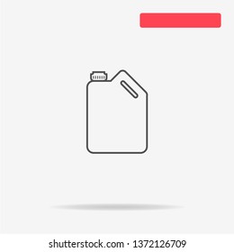 Jerrycan oil icon. Vector concept illustration for design.