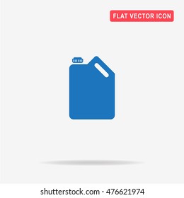 Jerrycan oil icon. Vector concept illustration for design.