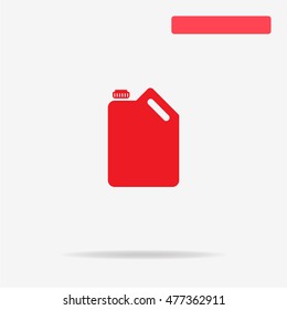Jerrycan oil icon. Vector concept illustration for design.