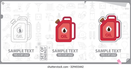 Jerrycan oil logo, fuel