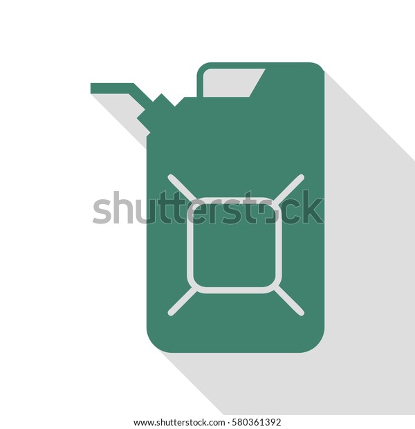 Jerrycan oil sign. Jerry can oil sign. Veridian\
icon with flat style shadow\
path.