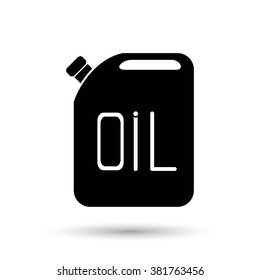 Jerrycan oil. vector icon