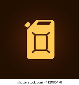 Jerrycan oil. vector icon