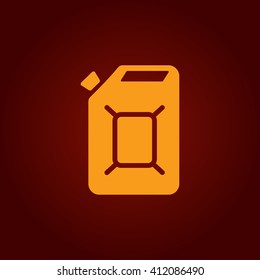 Jerrycan oil. vector icon
