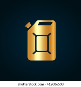 Jerrycan oil. vector icon