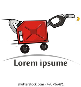 Jerrycan oil. vector icon