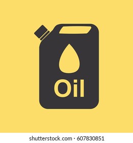 Jerrycan oil. vector icon