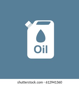 Jerrycan oil. vector icon
