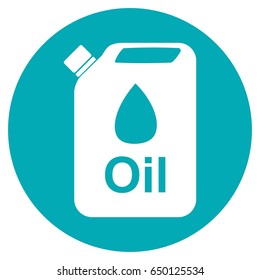 Jerrycan oil. vector icon