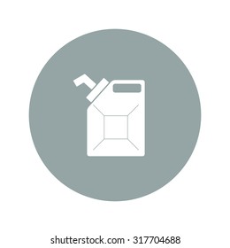 Jerrycan oil vector icon. Flat design style eps 10