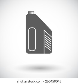 Jerrycan. Single flat icon on white background. Vector illustration.