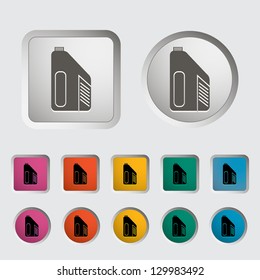 Jerrycan single icon. Vector illustration.