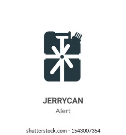 Jerrycan vector icon on white background. Flat vector jerrycan icon symbol sign from modern alert collection for mobile concept and web apps design.