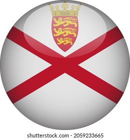 Jersey 3D Rounded Country Flag Symbol