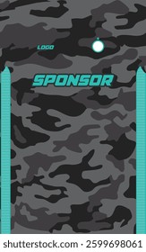  Jersey background with modern camoplage patterns and vibrant colors. Perfect for sportswear, team uniforms, and custom apparel designs. High-quality and easy to use.