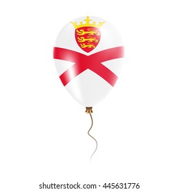 Jersey balloon with flag. Bright Air Ballon in the Country National Colors. Country Flag Rubber Balloon. Vector Illustration.