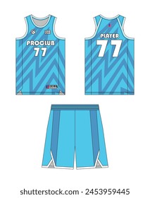 Jersey basketball template design. Basketball uniform mockup design. Vector design basketball jersey.