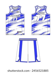 Jersey basketball template design. Basketball uniform mockup design. Vector design basketball jersey.