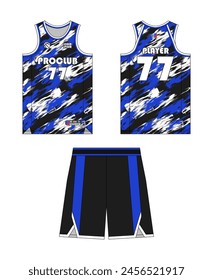 Jersey basketball template design. Basketball uniform mockup design. Vector design basketball jersey.