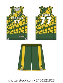 Jersey basketball template design. Basketball uniform mockup design. Vector design basketball jersey.