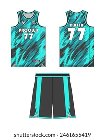 Jersey basketball template design. Basketball uniform mockup design. Vector design basketball jersey.