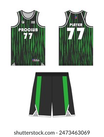 Jersey basketball template design. Basketball uniform mockup design. Vector design basketball jersey.