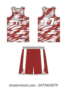 Jersey basketball template design. Basketball uniform mockup design. Vector design basketball jersey.