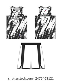 Jersey basketball template design. Basketball uniform mockup design. Vector design basketball jersey.