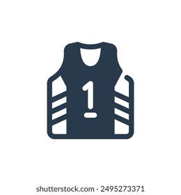 Jersey de Baloncesto Icono de Vector