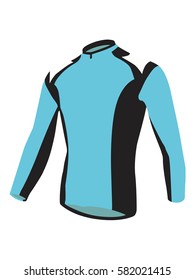 jersey bike blue realistic vector illustration isolated no background