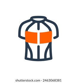 Jersey for Bike Race Champion Vector Icon Illustration