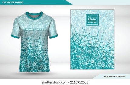 jersey calm design, pastel color, jersey abstract line texture, cool design, jersey esport design for gaming, uniform in front view back view. Shirt mock up Vector, design premium and easy to custom