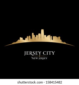 Jersey city New Jersey skyline silhouette. Vector illustration