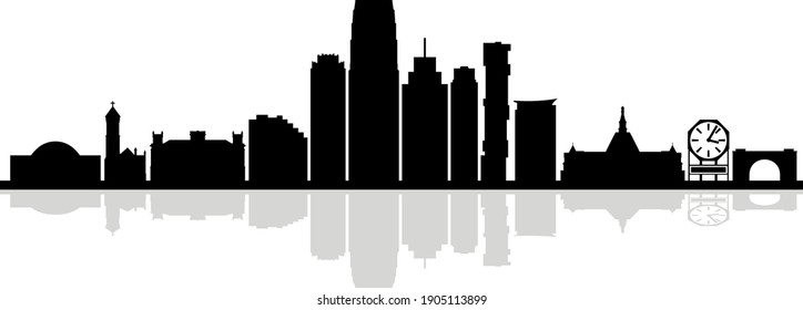 JERSEY City New Jersey SKYLINE Silhouette
