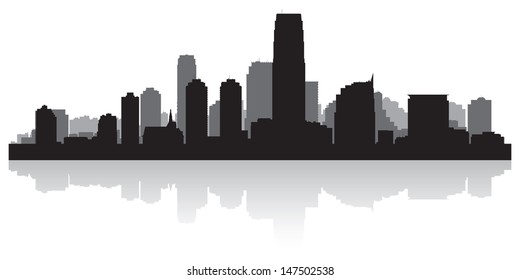 Jersey city USA skyline silhouette vector illustration