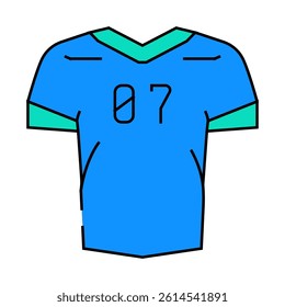 jersey clothing line icon vector. jersey clothing sign. isolated symbol illustration